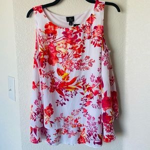 NEW!  Worthington Size L Women Sleeveless Top Multi Floral
